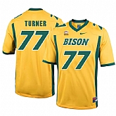 North Dakota State Bison 77 Billy Turner Gold College Football Jersey Dzhi,baseball caps,new era cap wholesale,wholesale hats